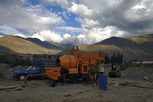 Bétonnière HBT15 avec pompe en Nouvelle-Zélande